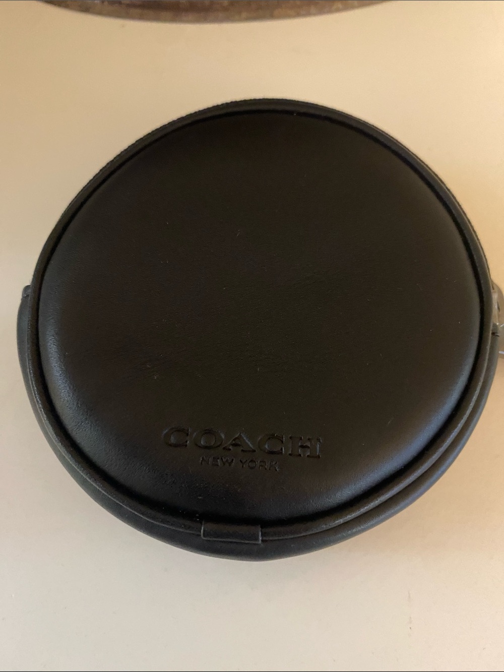 Coach Black Leather Coin pouch